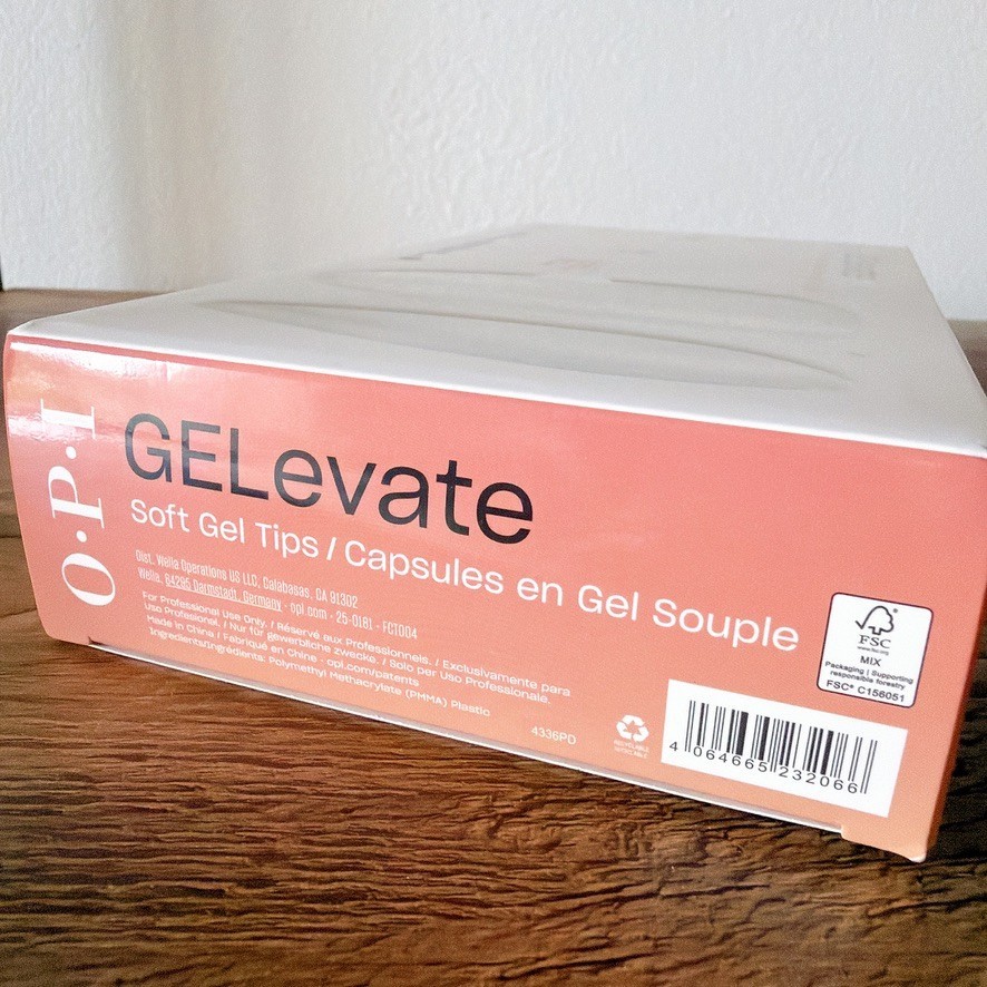 OPI GELevate Soft Gel Nail Tip Medium Length Extension 16 Size 640 ct Almond Tip