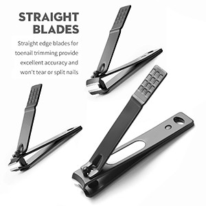 Nail Clippers Set Matte Stainless Steel 3 pcs fingernail Clippers &Slant EDG