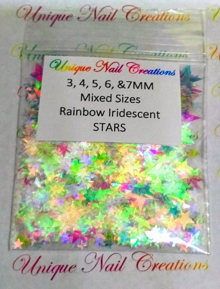 ⭐STAR Shape Glitter~Multi-Sizes~Solvent Resistant~Nail Art•Face•Festival•USA⭐