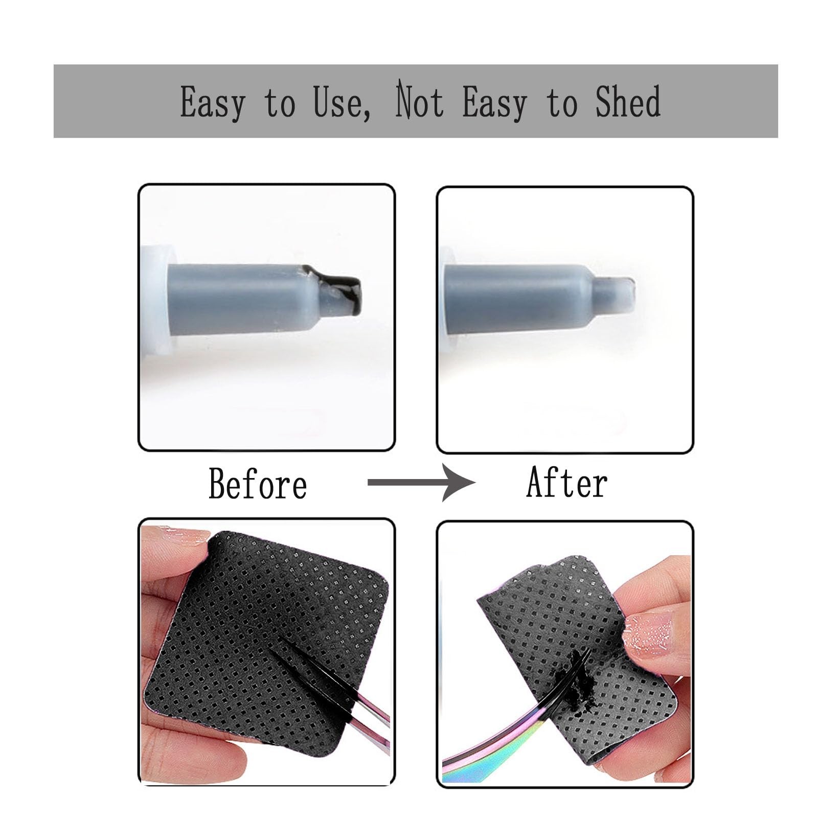 1200PCS Nail Wipes, Lint Free Wipes 1.97 Inch x Inch, Black