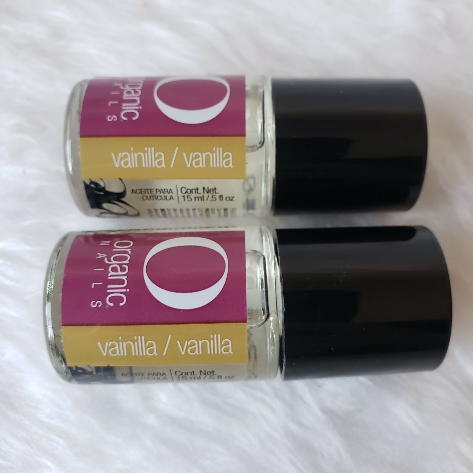 2 Pk Organic Nails Cuticle Oil Vanilla 15 ml. c/u Aceite de Cutícula Vainilla