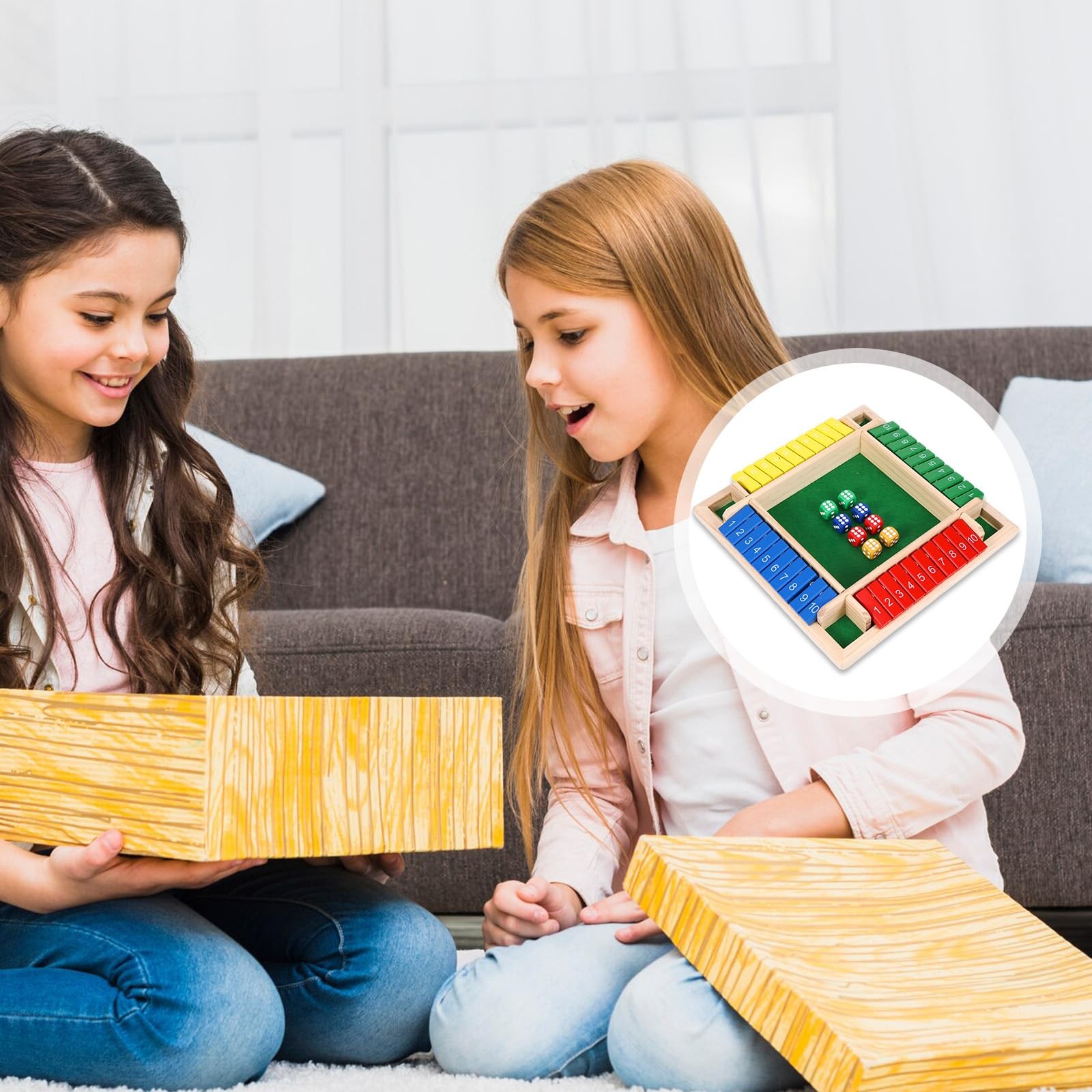 4 Color Shut The Box Game 4 Player,Shut Board Game,Math Table…