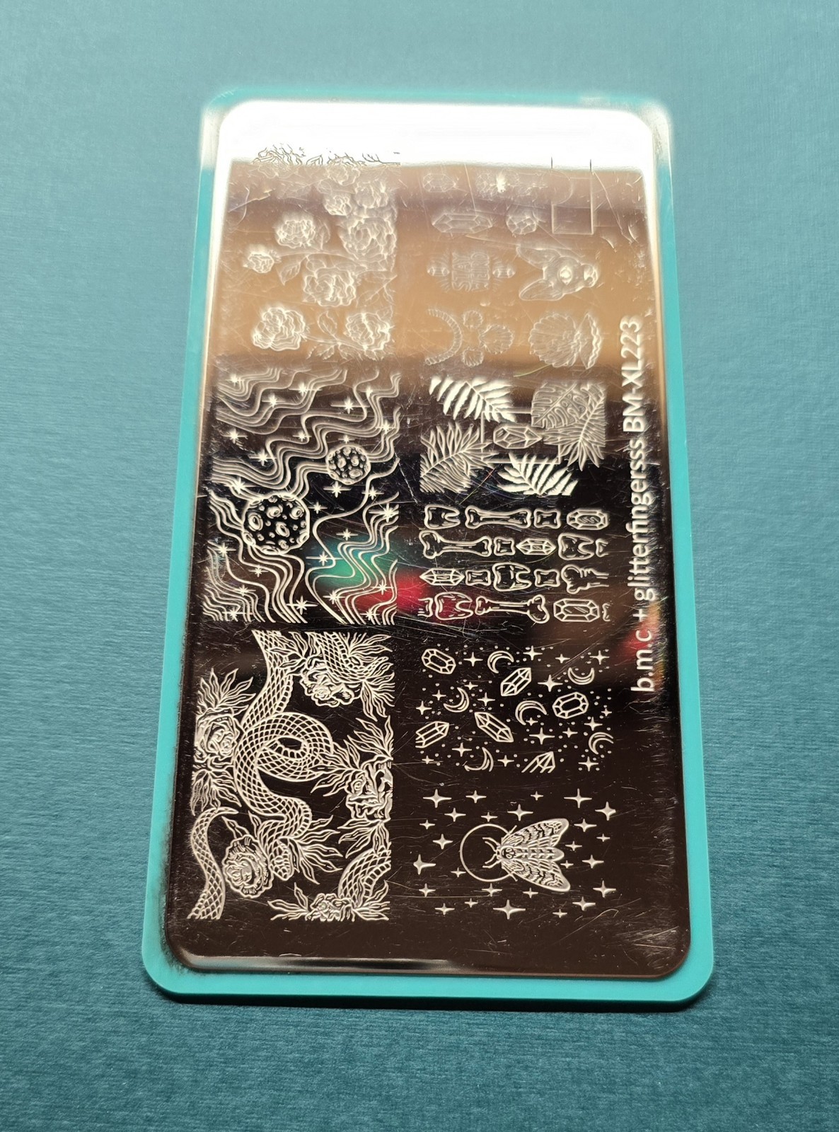 Maniology Bundle Monster BMC Glitterfingersss BM-XL223 Collab Nail Stamp Plate