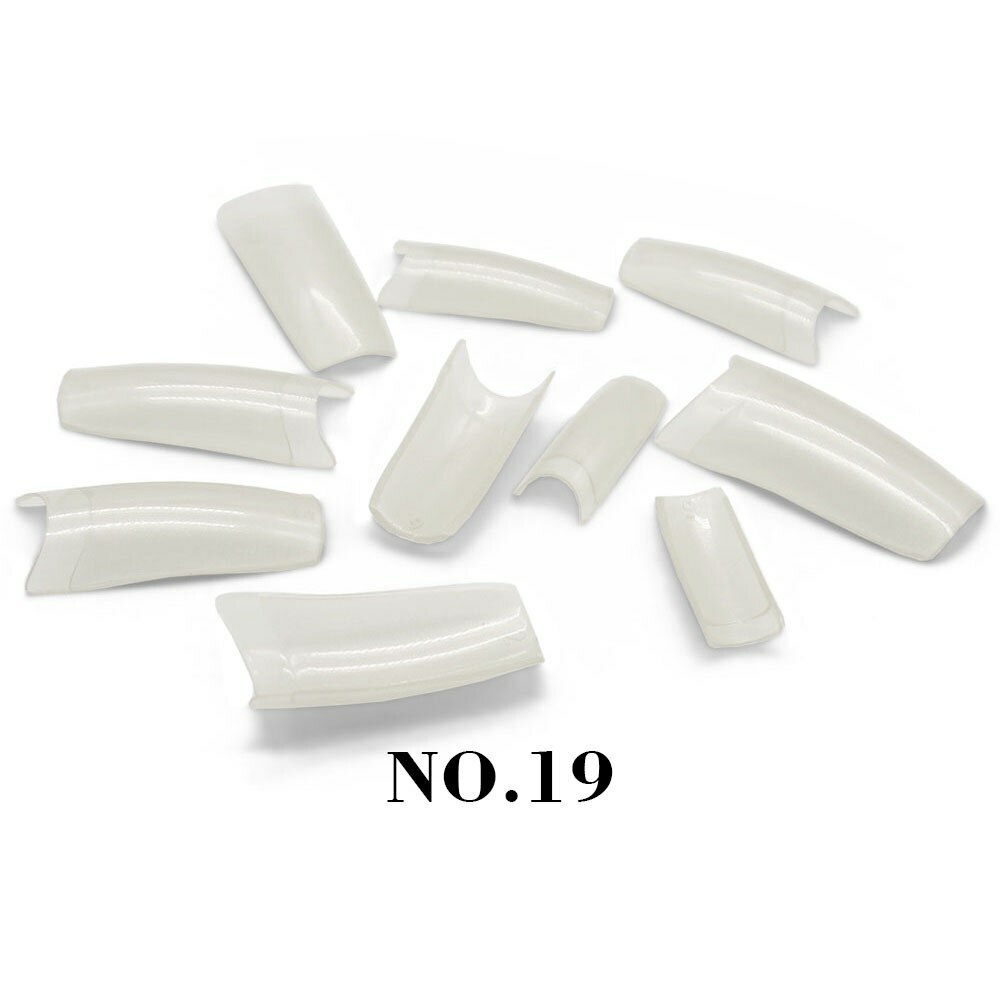 500Pcs Candy Colors French False Nail Tips Coffin UV Gel Acrylic Nails DIY Decor