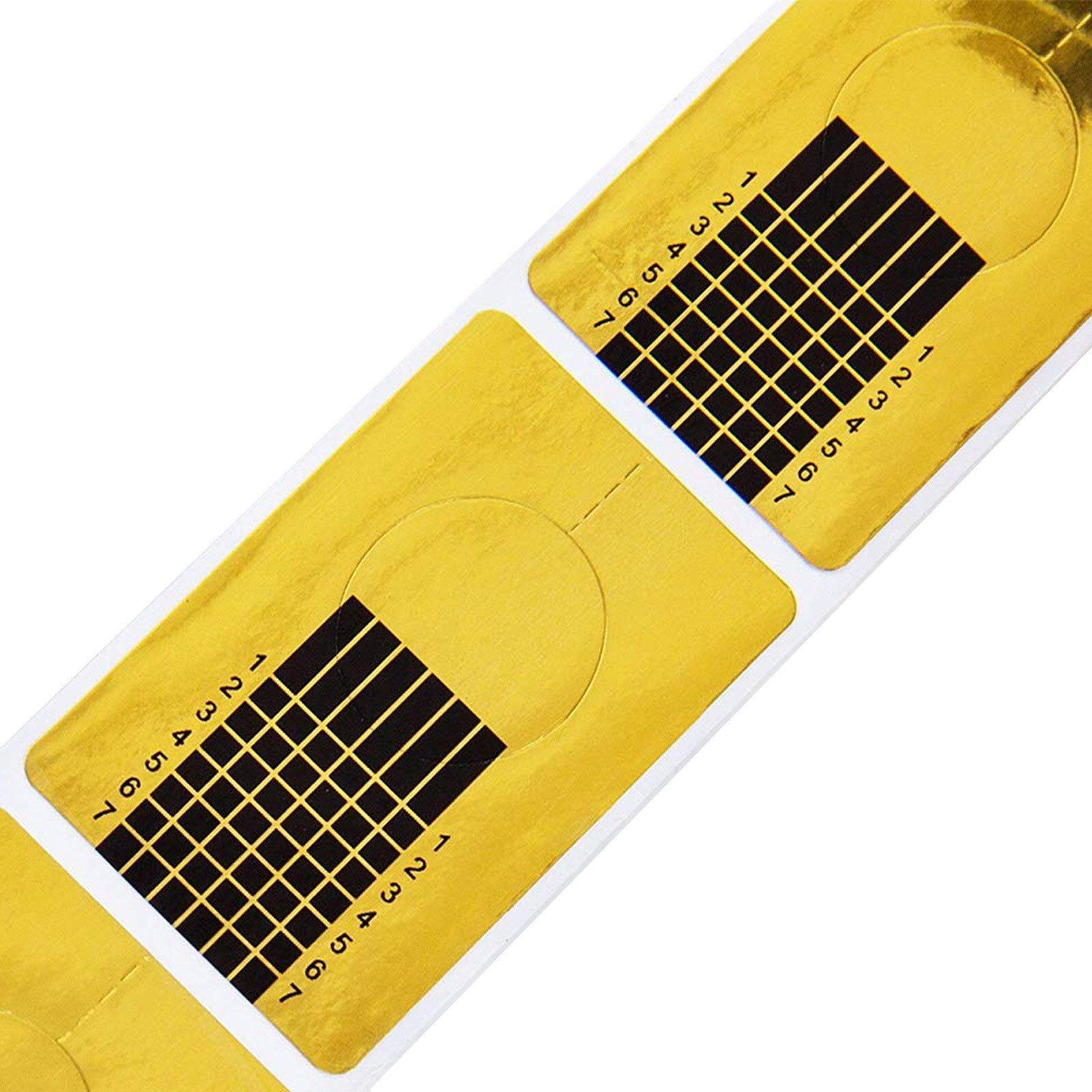 500Pcs Golden Nail Art Tips Extension Forms Guide French DIY Tool Acrylic UV Gel