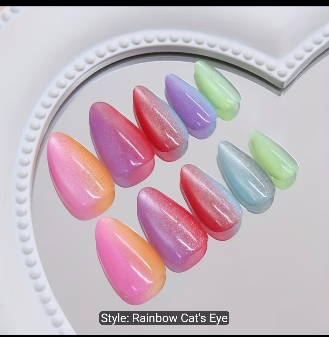 Multi-color fake nails Excellent Quality (count of 30) includes nail glue