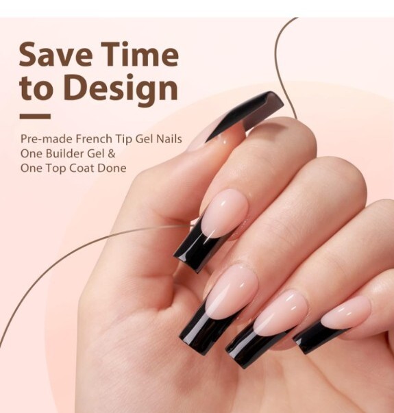 X-Coat Tips Kit 150/300 Piece 15 Sizes 3 IN 1 Soft Gel Soak Off BTARTBOXNAILS
