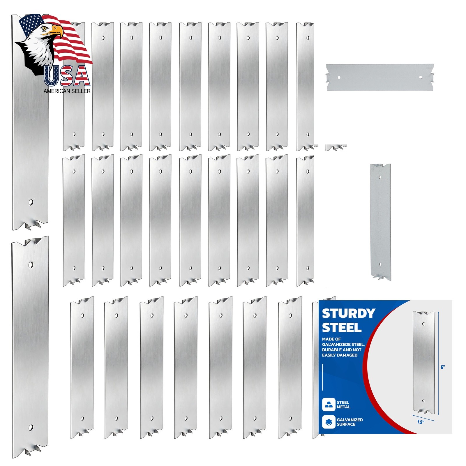 Navellon 30pc 1.5x6in Nail Plates