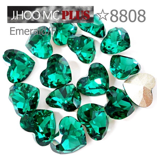 J.HOO Crystal 8808 Heart V-Cut Fancy Rhinestones 10x9mm Nail Art (6pcs)