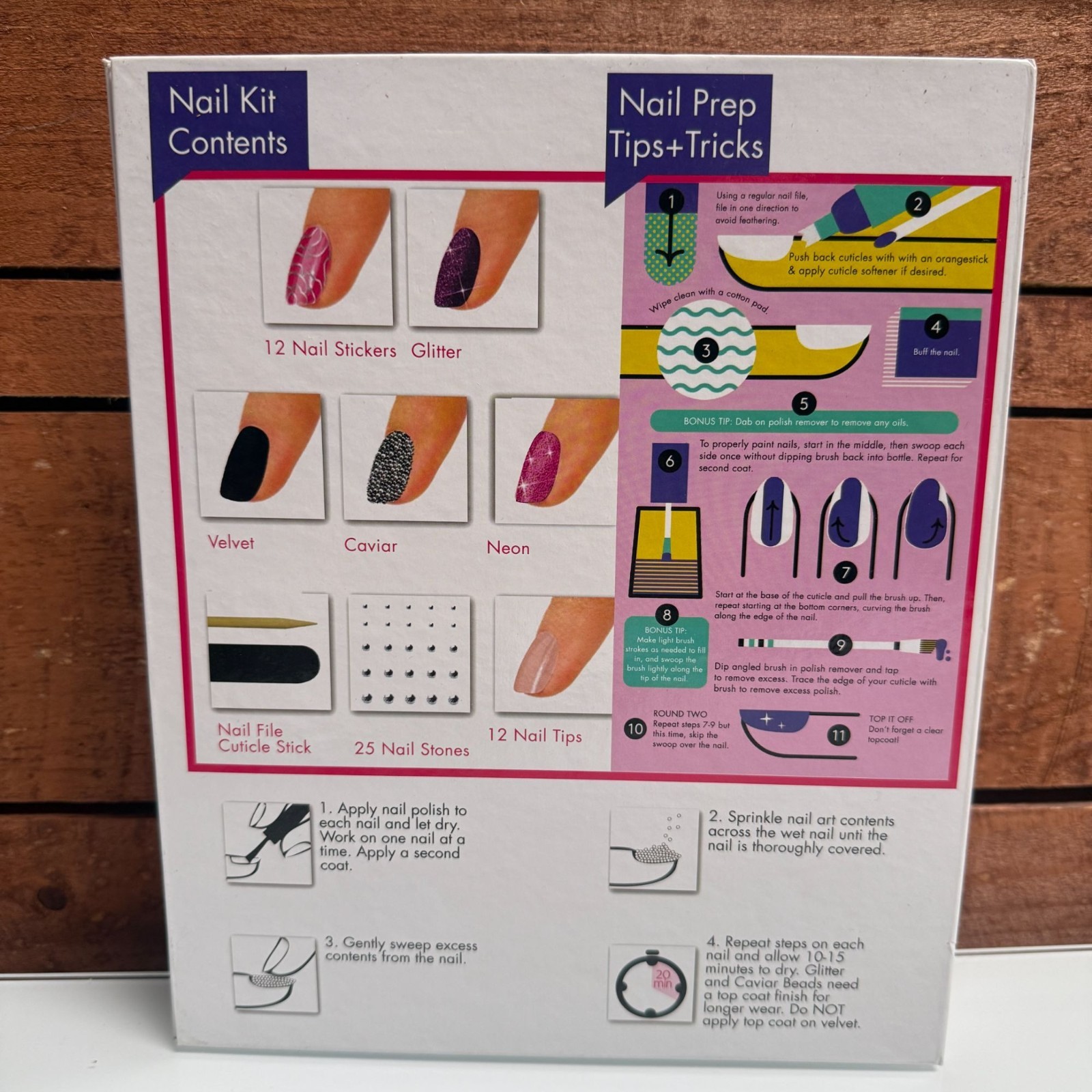 The Creme Shop Ultimate Nail Art Kit Press On Nails Glitter Neon Caviar Set Pro+