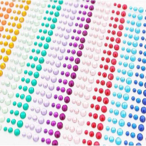 900pcs Multicolour Self-Adhesive Face Gems ? Reusable Rhinestone Stickers