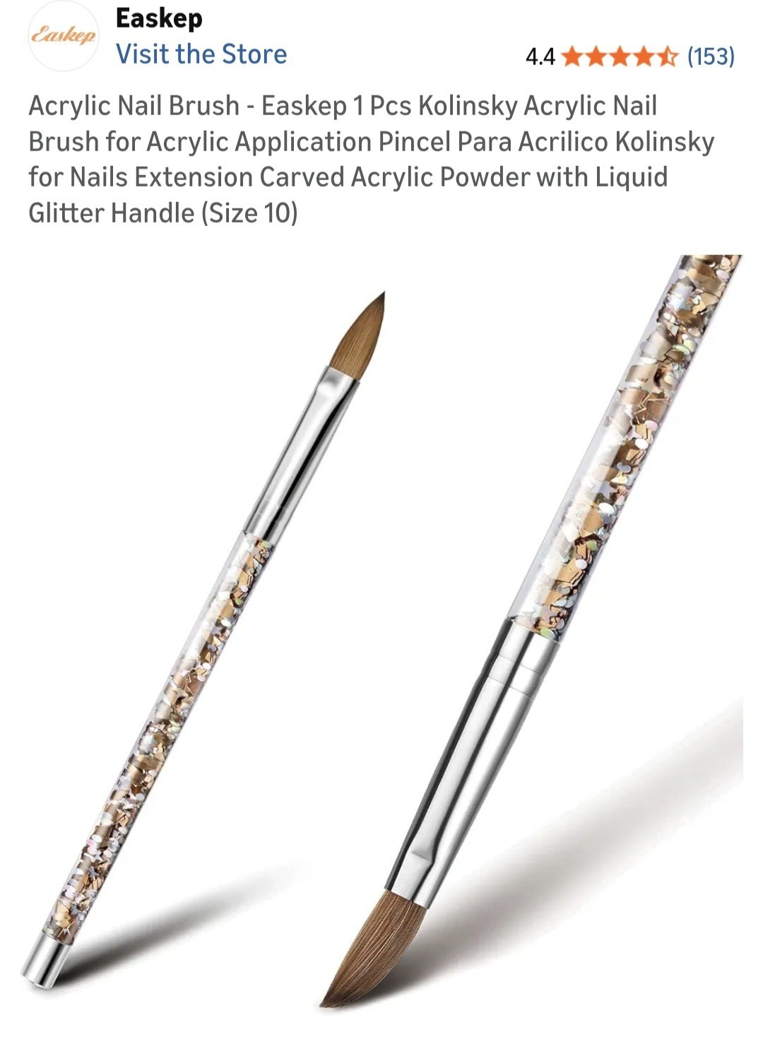 iBealous & Easkep Kolinsky Nail Brushes #8