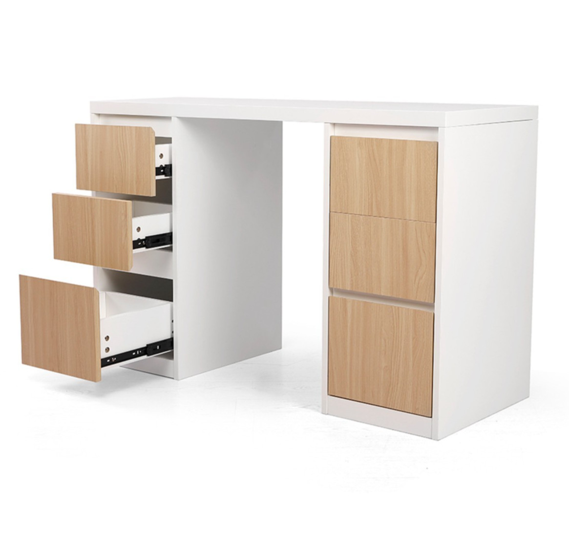 Lucca Manicure Table Nail Desk work station with double storage Nail tech desk