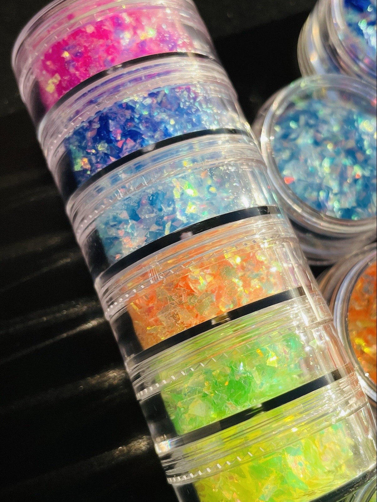 RAINBOW EFFECT GLITTER NAIL ART POWDER DUST FLAKES Hot Nails Iridescent 5G USA