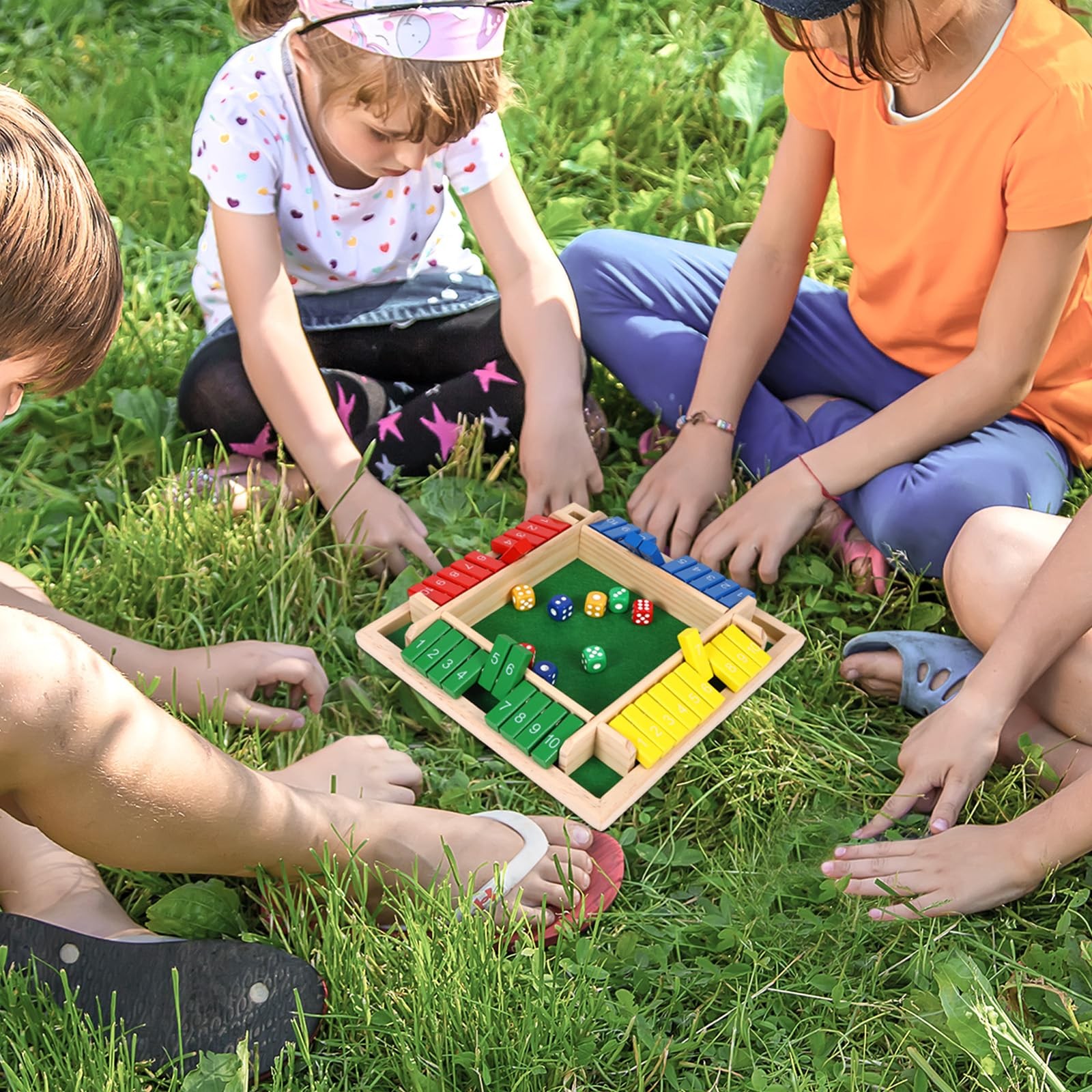 4 Color Shut The Box Game 4 Player,Shut Board Game,Math Table…