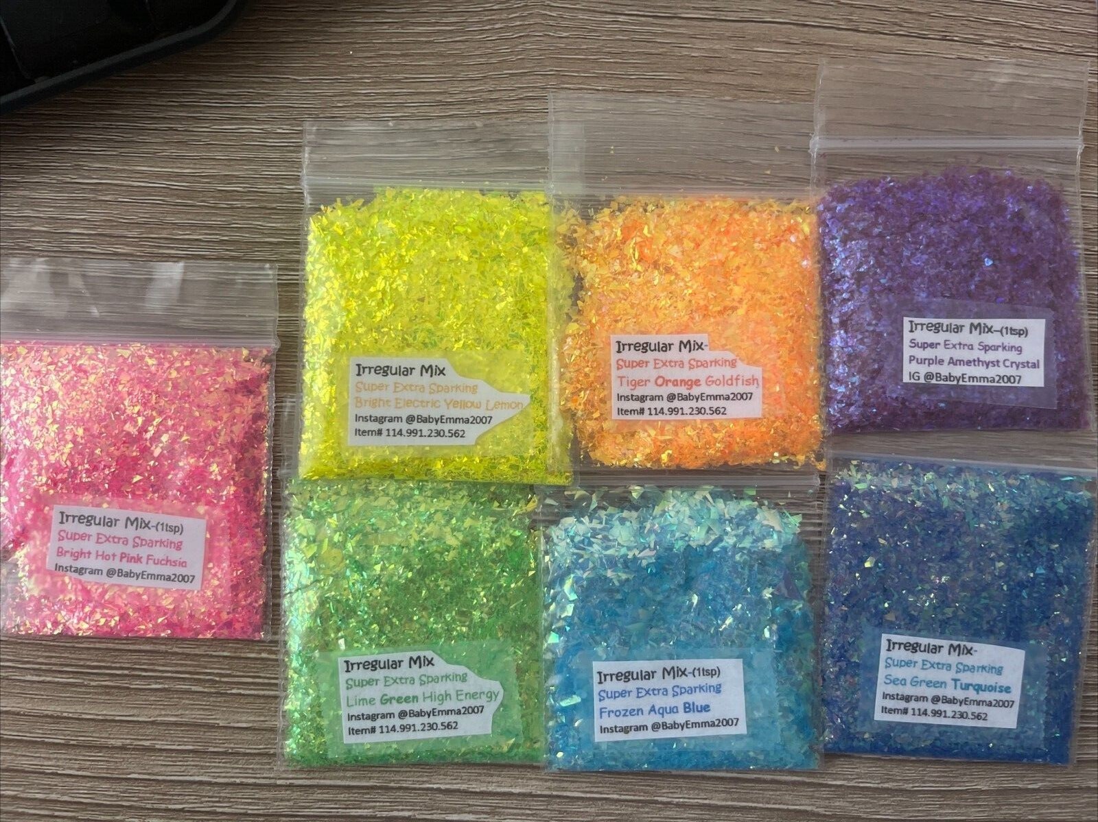 Solvent Resistant Xtra Spark Orange IRREGULAR shape Glitter-Nail Art Face Crafts