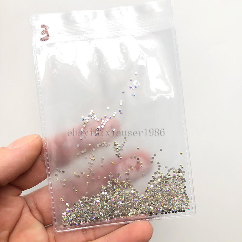 Top quality 1440pcs Crystal AB Rhinestones Flat Back Gems 3D Nail Art Decoration