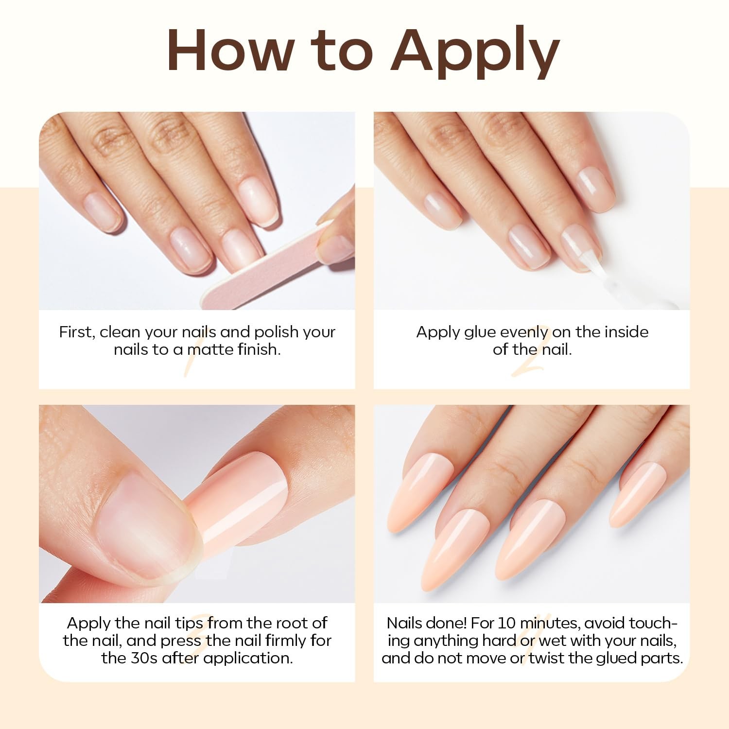 Modelones Nail Glue for Press Ons, Press On Nails and Acrylic Nails, 10 ML Su…