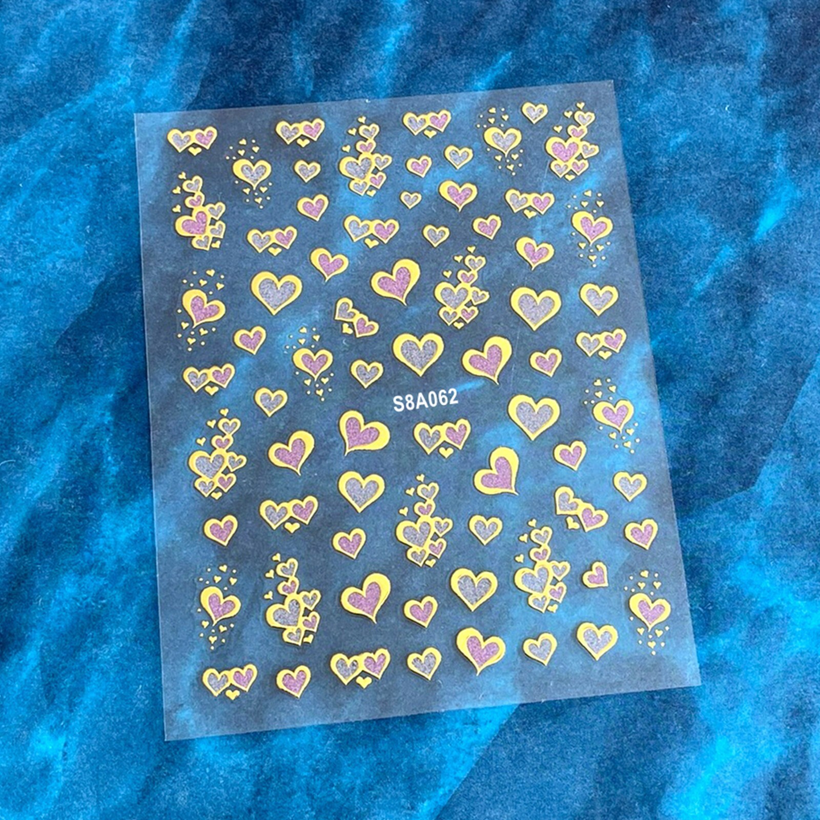 Pink Gold Lovely Hearts Valentine’s Day Nail Sticker Feast of Saint Valentine