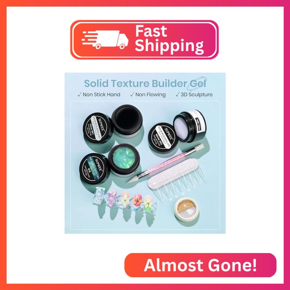 SUPWEE Sculpting Gel for Nail Art, Non-Stick Hand 3D Gel Nail Art