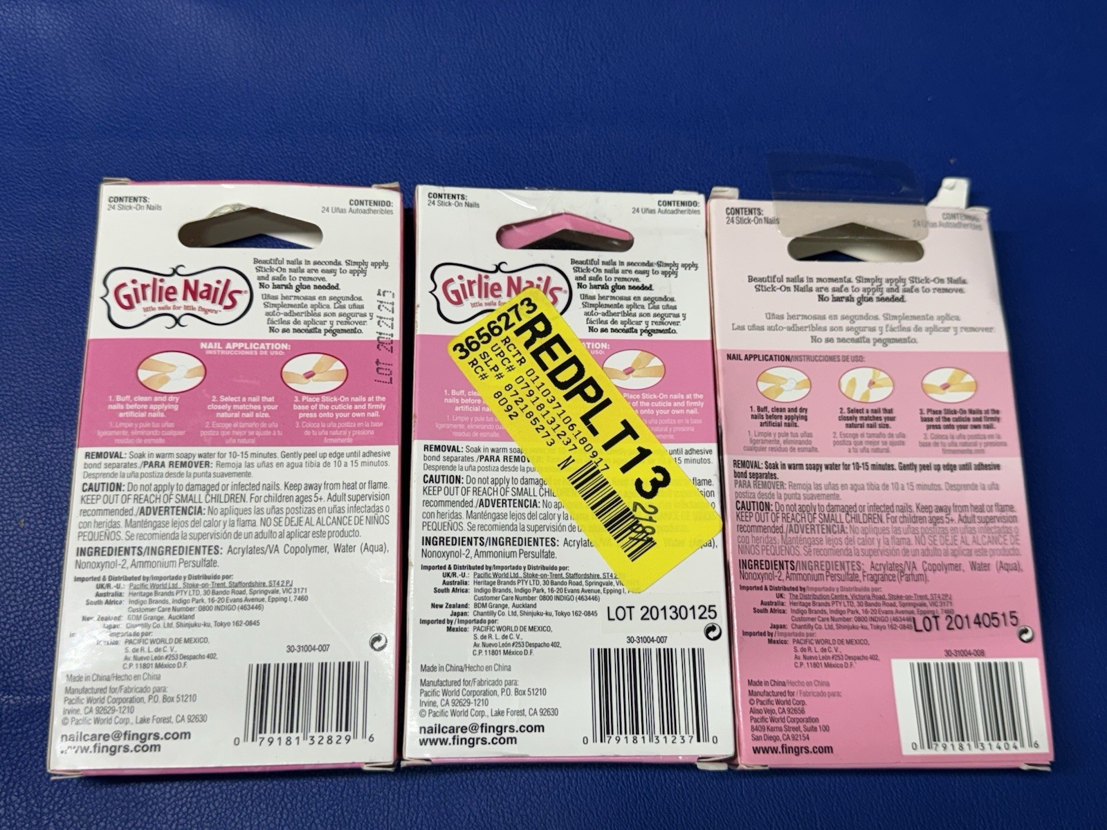 Fing’rs Girlie Nails Stick On Nails For Girls 3 Boxes Different Designs