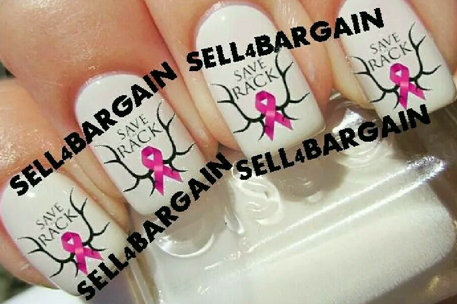 Save the Rack Deer》Pink Ribbon Breast Cancer Awareness》Nail Art Decals