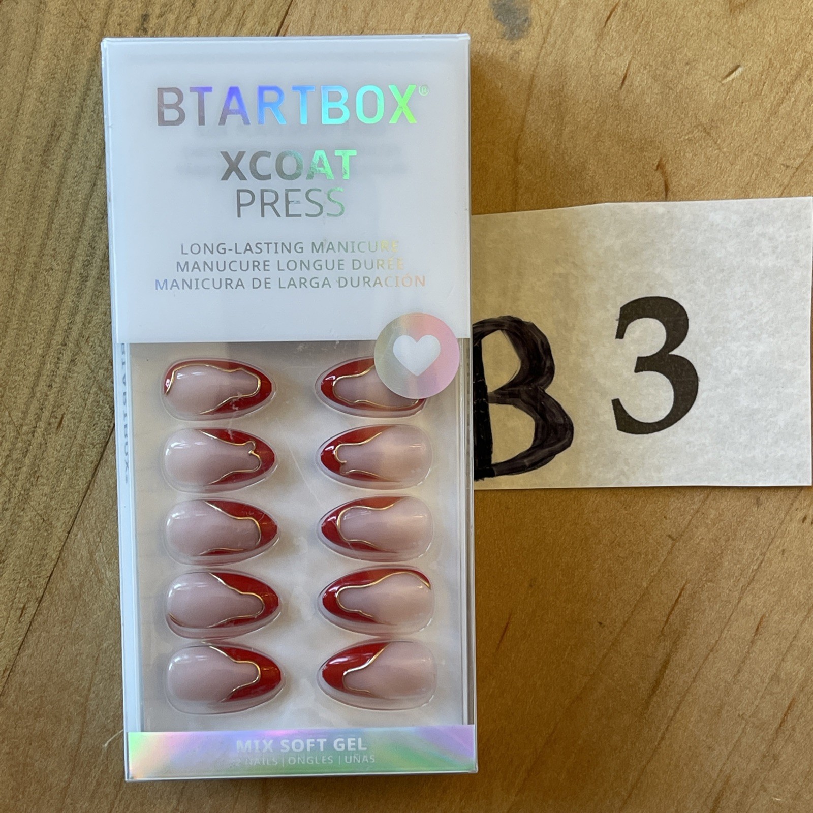 BTARTBOXNAILS X-Coat PRESS Nails 32 Nails And Glue 2-4 Weeks Of Wear NEW
