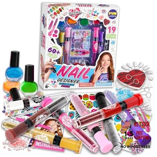 Nail Polish Pens Kit for Girls Ages 7-12, FunKidz Nail Pen Combo Kit Teen Gift