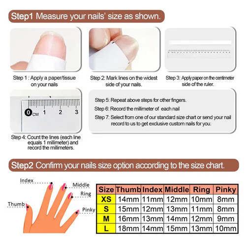 Long Oval Press On Nails with Rhinestone Glam – 8 Designs Medium Size