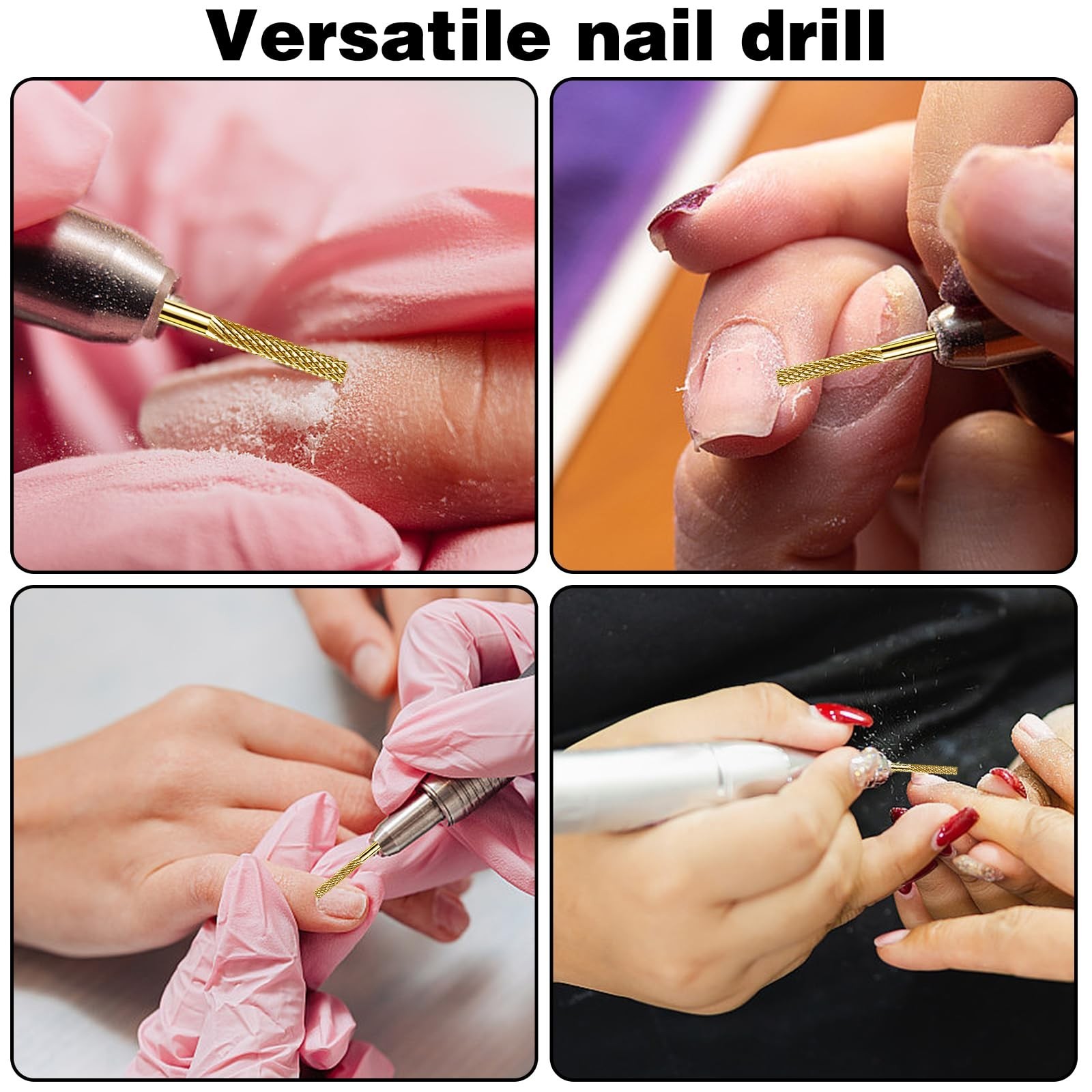 2Pcs Nail Drill Bits, Carbide Drill Bits Remover Cuticle Bit for Nail Drill C…