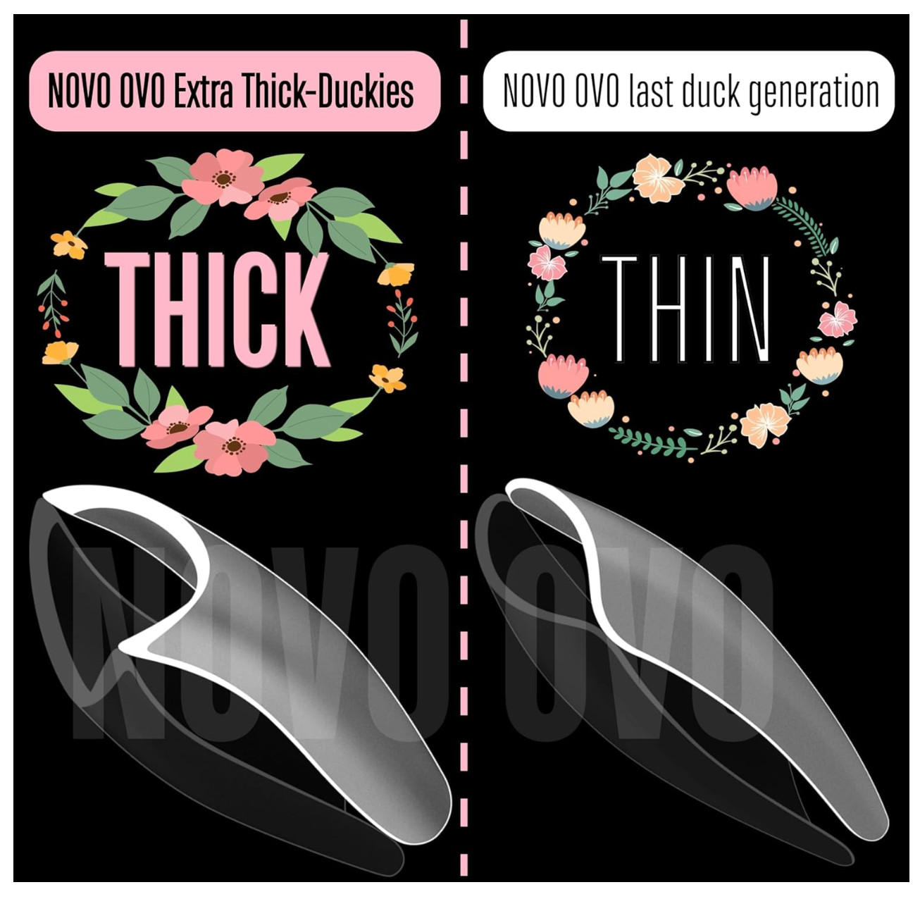 Duck Nail Tips Medium Extra Thick Moon Curve Full Cover Clear Soft Gel French