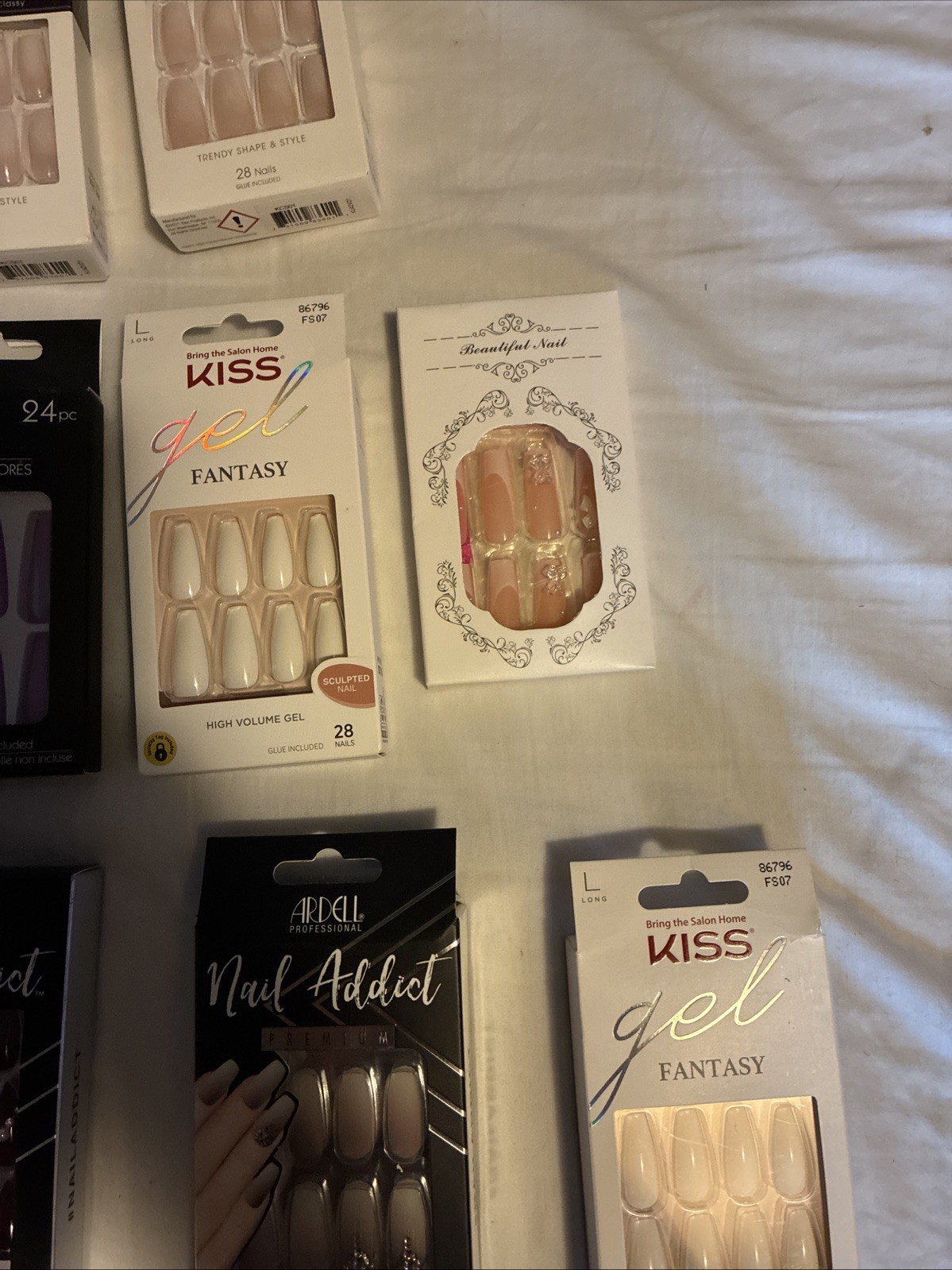 Bulk Kiss Gel Nail Clip On- Nail Addict 14 Boxes Glue Included
