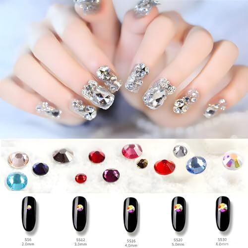 Flatback Rhinestones Round Gems for Nails Art and Crafts 4000Pcs SS12 3mm Red
