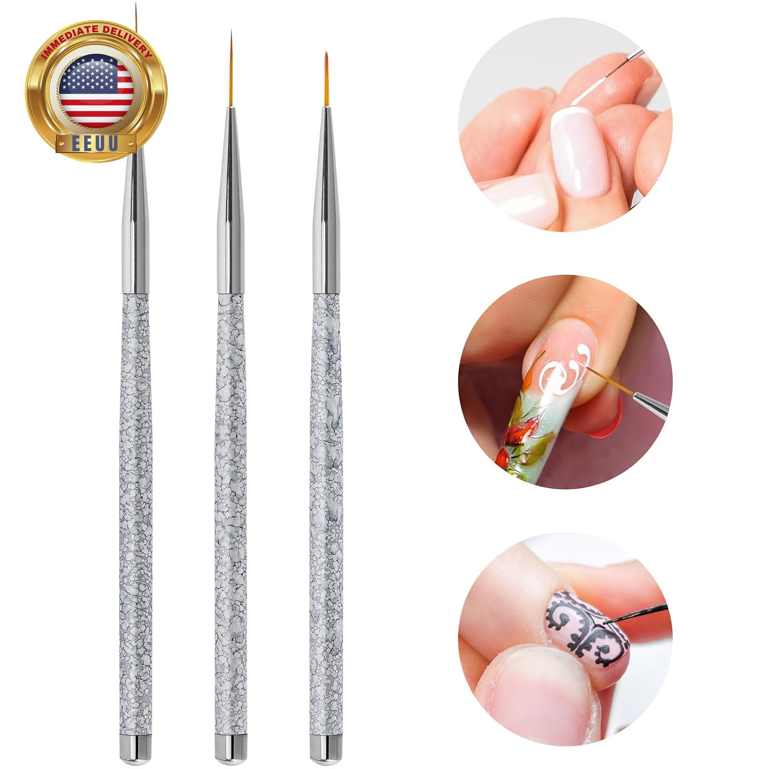 5 Pcs Dotting Pens with 3 Pcs Nail Art Liner Brushes, Nail Art Design Tools ⭐️⭐️