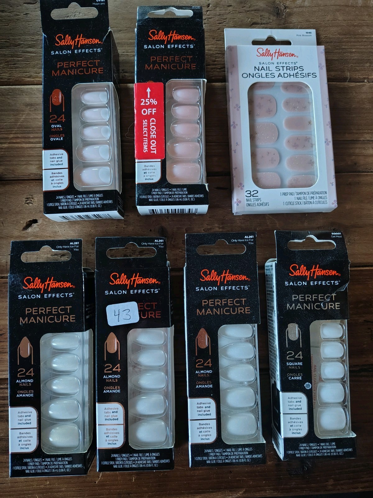 Sally Hansen Salon Effects Press On Nails Nail Strips Perfect Manicure 7 Pack