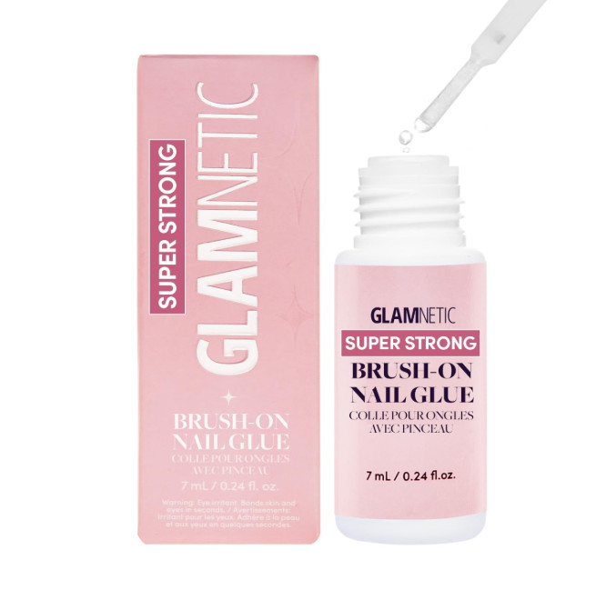 Glamnetic BrushOn Nail Glue – Strong, MessFree, Vegan, LongLasting 0.24 fl oz