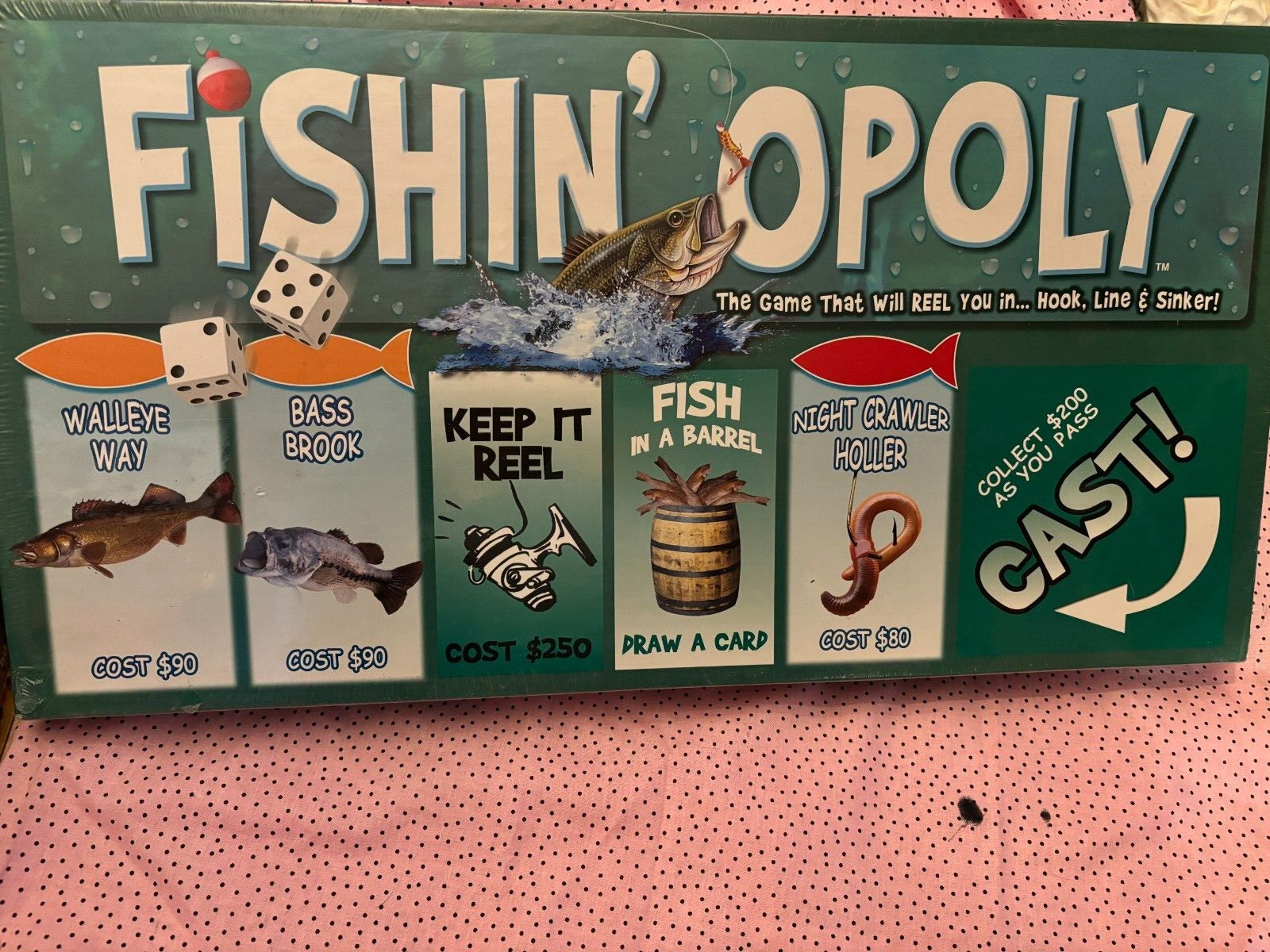 Late for the SkyFishin’-Opoly THE GAME THAT REELS YOU IN! New Sealed