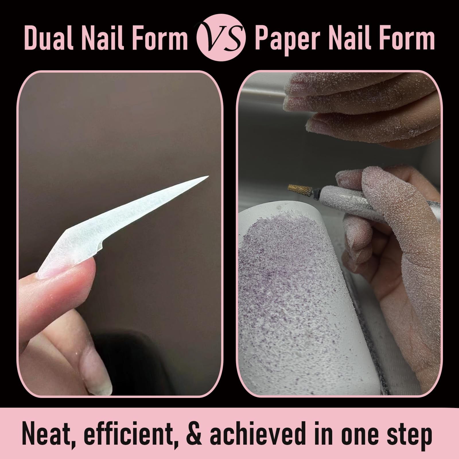 Wellquinn Mecha Dragon Claw Dual Nail Forms, Extra Long Long, clear