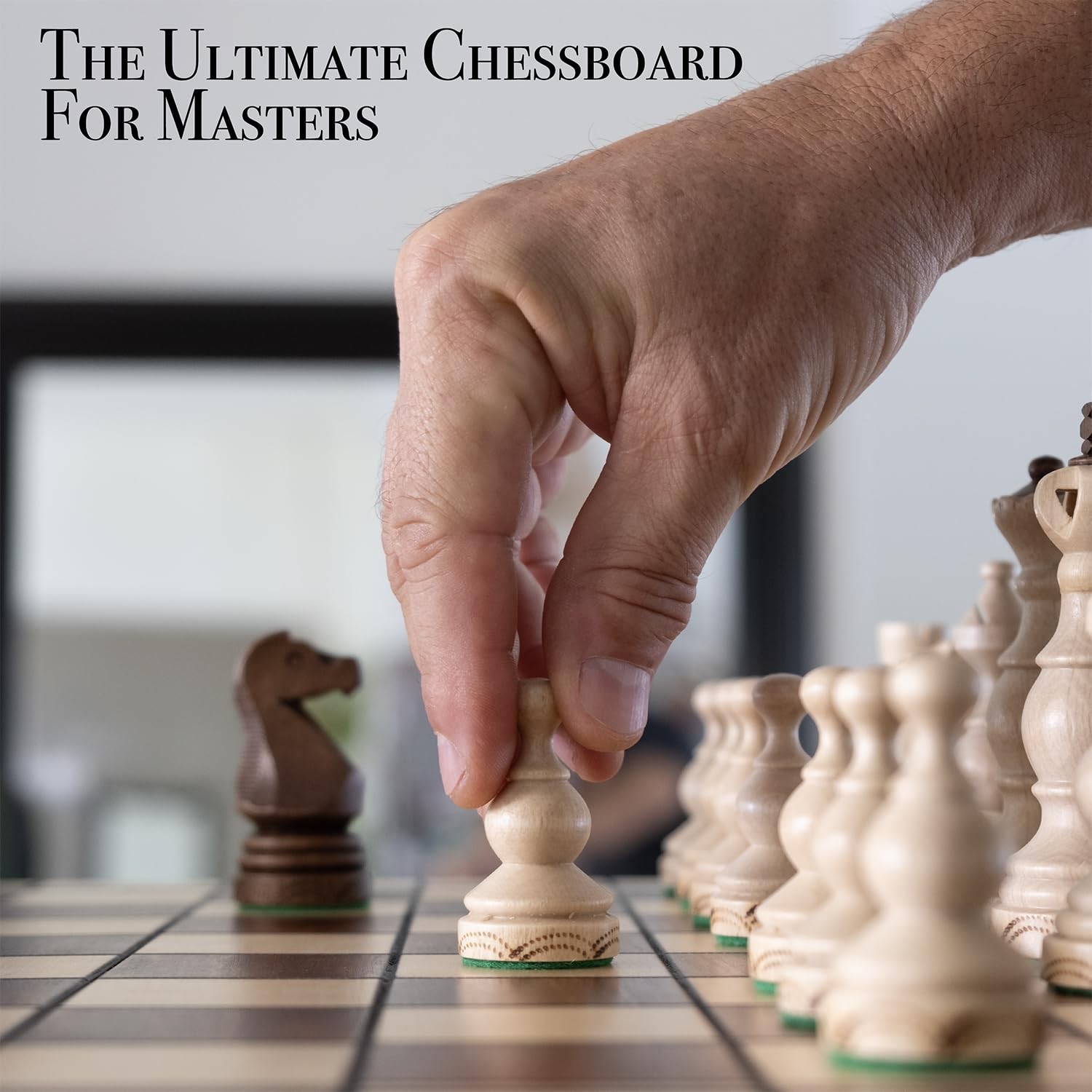 Wegiel Legate Luxury Wooden Chess Set for Adults and Kids – 46-50 cm,