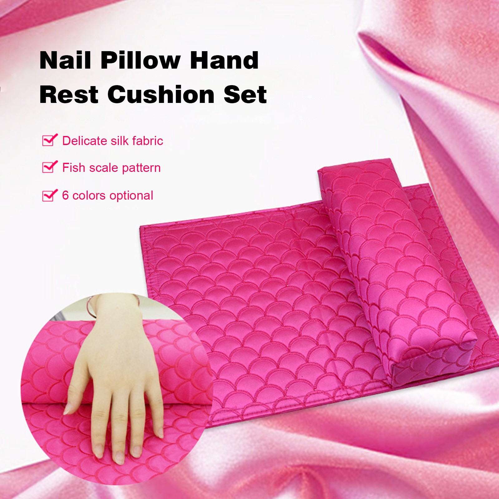 Nail Pillow Hand Rest Cushion Set Pillow Nail Rest Cushion Pad C5F8