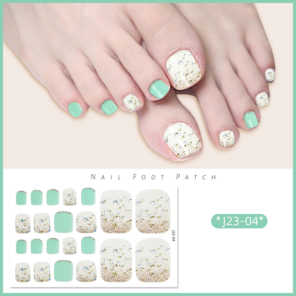 Full Size Nail Wraps Stickers Polish Toe Manicure Art Self Stick Decor 3D Decals