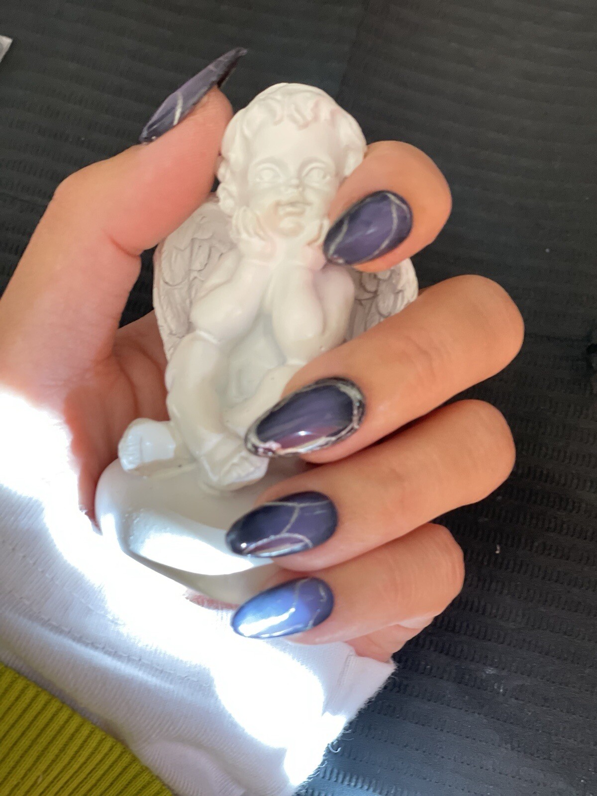 🔥CUSTOM Gel Press On False Nails set /Handmade /long almond size：S