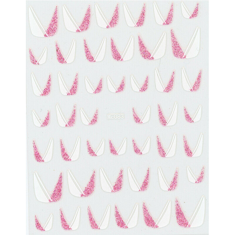 3D Glitter French Tip Guide Sticker Manicure Stripe Edge Nail Art Decoration NH6