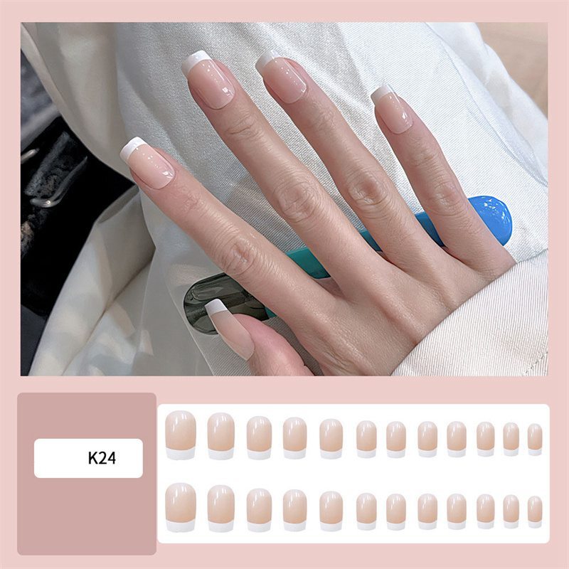 24Pcs False Nails Wearable Fake Nails Acrylic Nail Tips Press On Nail Full Cover