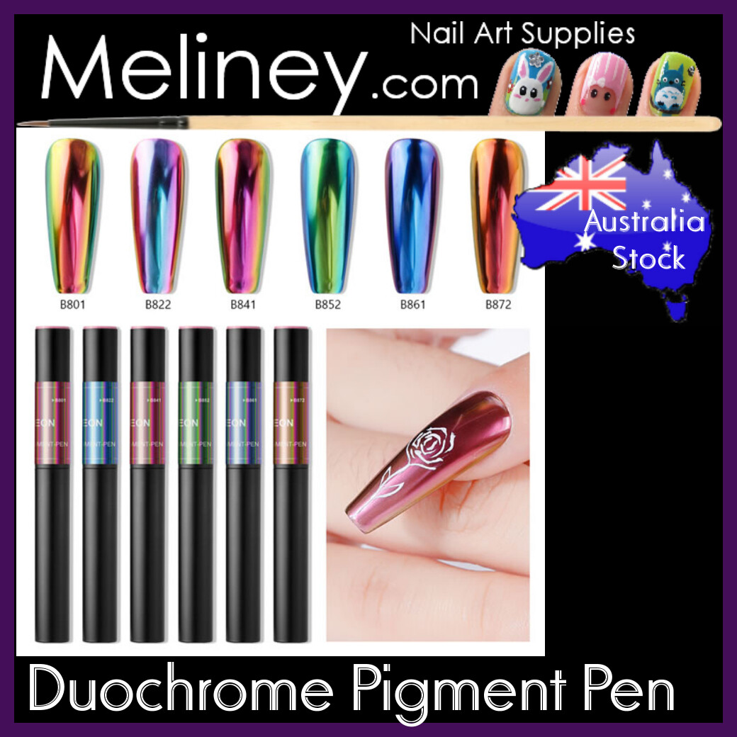Duochrome Pigment Pen Mirror Powder Chameleon Chrome Nails art colour changing