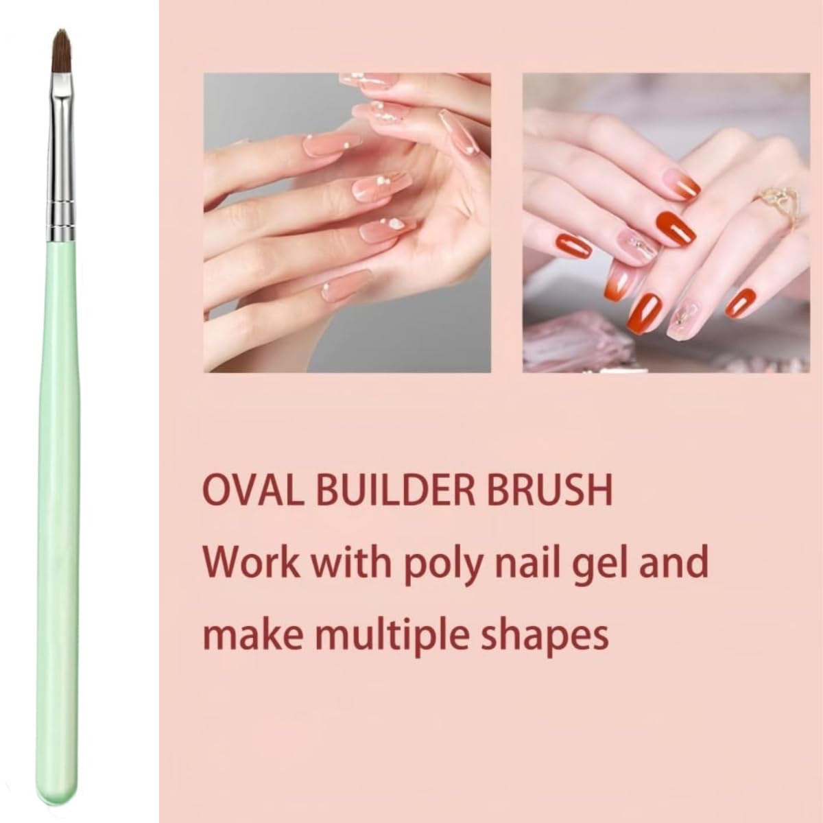 6PCS Brochas de Unas Set Pinceles Nail Art Gel Liner Extension DIY Manicura