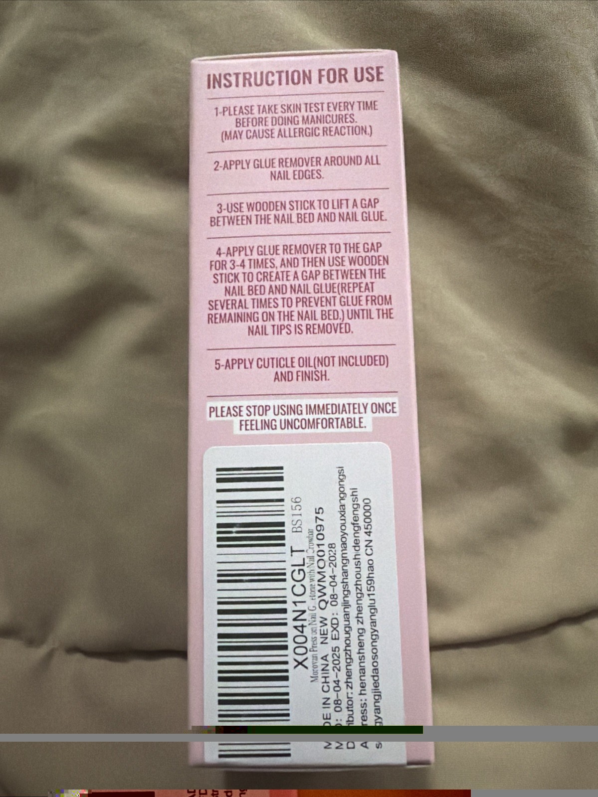 Lot (2) Morovan Press-On Nail Glue Remover 1.01 Fl Oz (a)