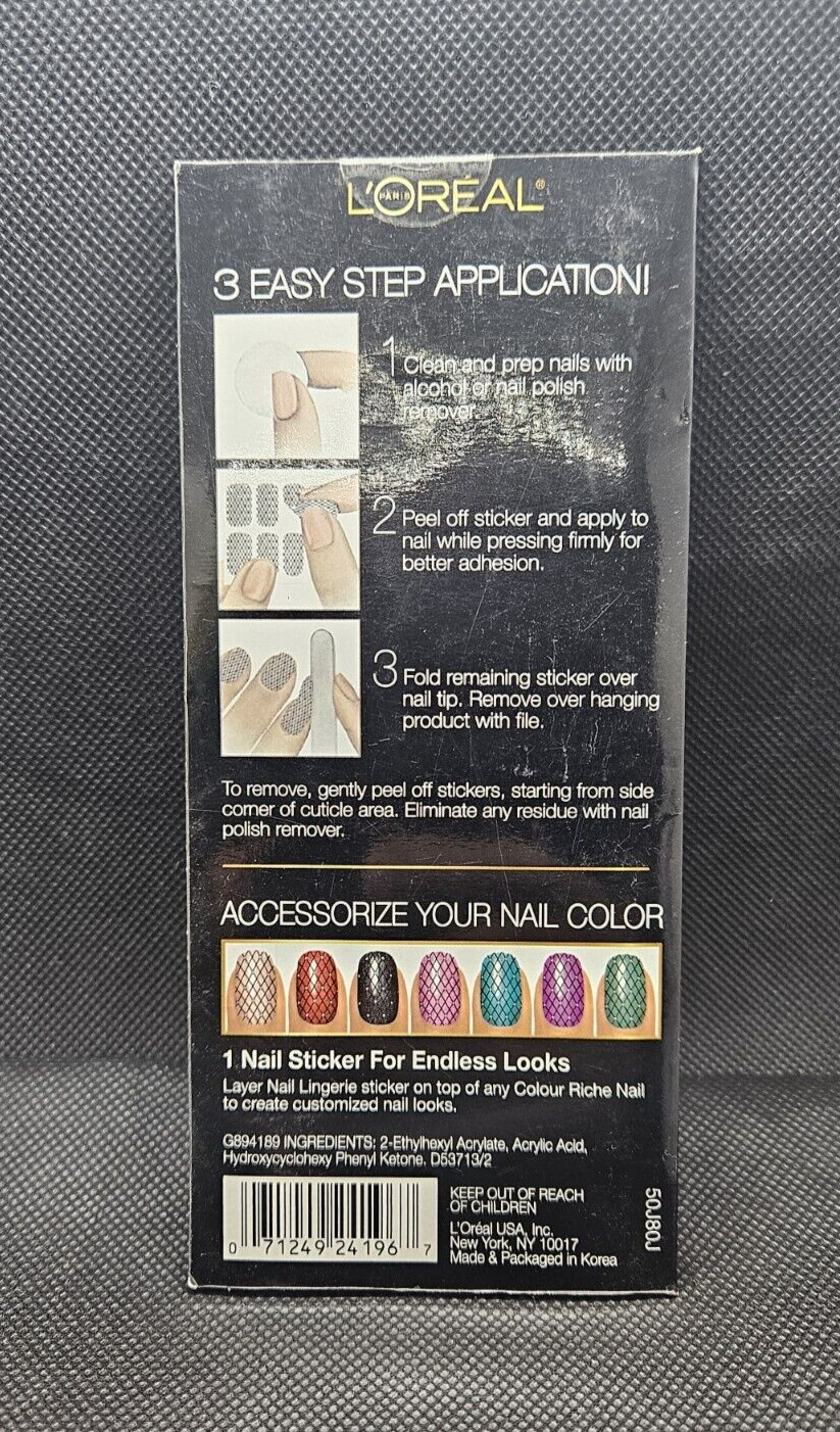 L’Oreal Ltd Edition Colour Riche Nail Lingerie 3D Stickers 702 RAZZLE BE DAZZLE