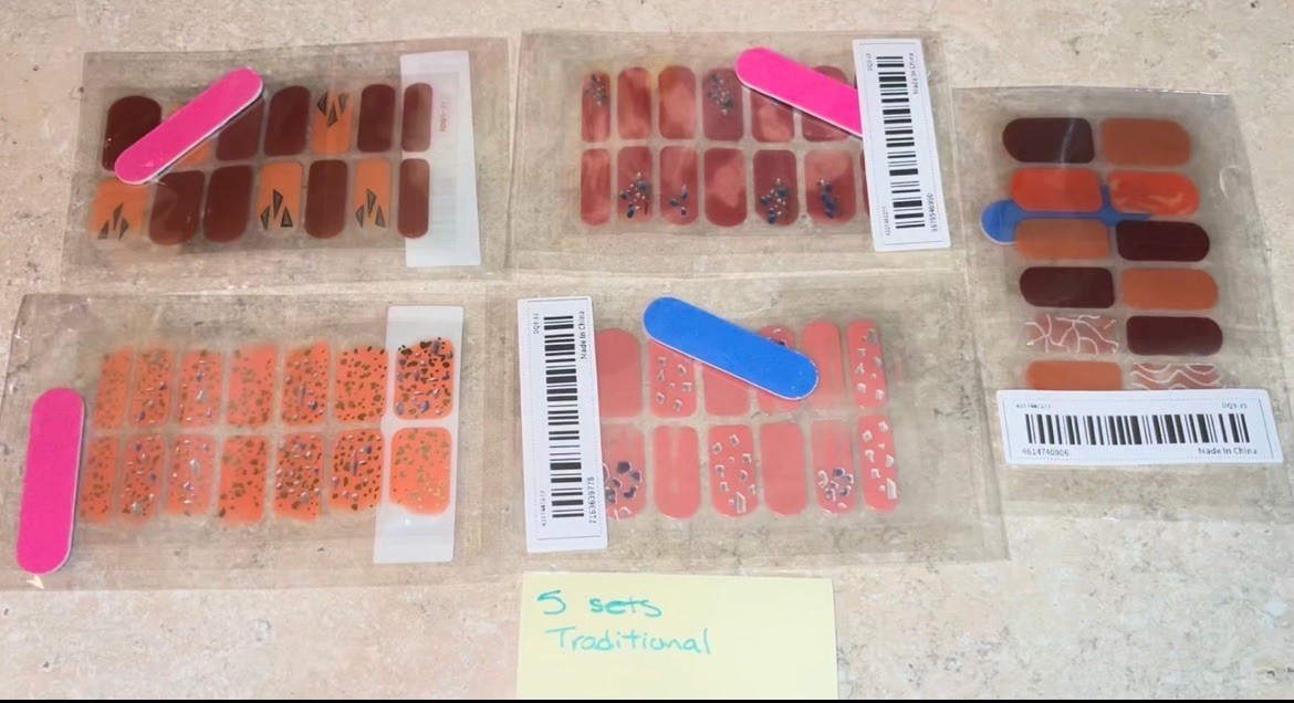 5 Tradition High Quality Nail Wraps, Nail Stickers