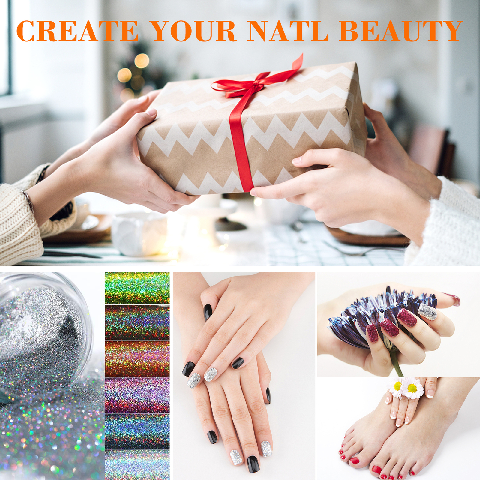 Acrylic Nail Kit Acrylic Powder Glitter Nail Art Manicure Tool Tip Brush Set